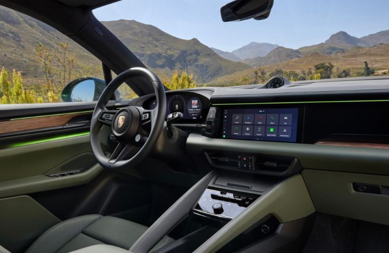 Dashboard and seats of the 2025 Porsche Macan EV